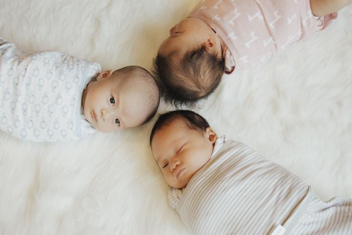 KKTAPOS Baby Swaddle Blankets - 43x47 Inch Muslin Receiving Blankets For Newborns, Unisex Dot Print