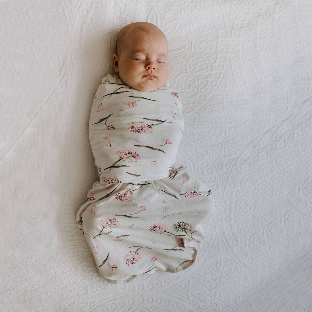 Transitional Swaddle Out | Pink Clustered Flowers - 100% 